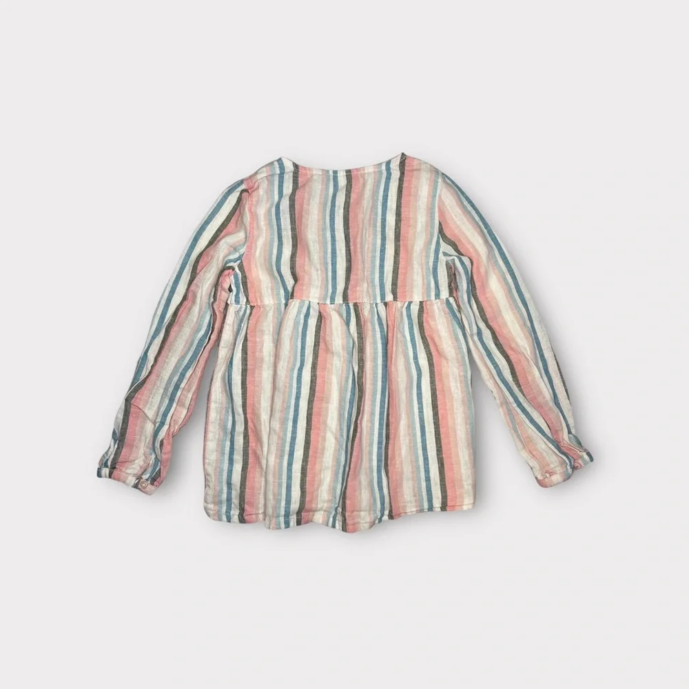 Carter's Pink & Blue Striped Top